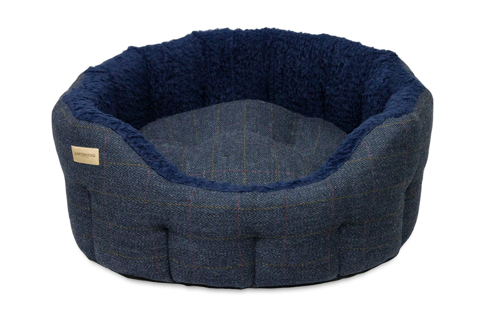 cuccia rotonda tweed cane