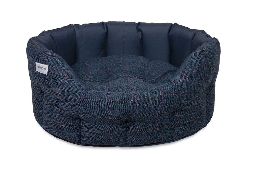 Cuccia rotonda Traditional Tweed Waterproof Midnight Blue - immagine 3
