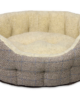 cuccia rotonda tweed cane
